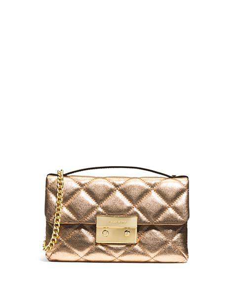 michael kors sloan gold|michael kors small quilted bag.